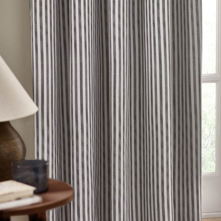 Yard (Riva Home) Curtains HEBDEN STRIPED 100% COTTON CURTAINS Pencil Pleat by Yard