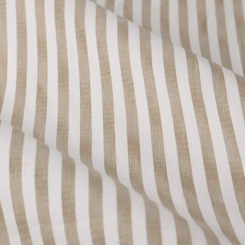 HEBDEN STRIPED 100% COTTON CURTAINS Pencil Pleat by Yard