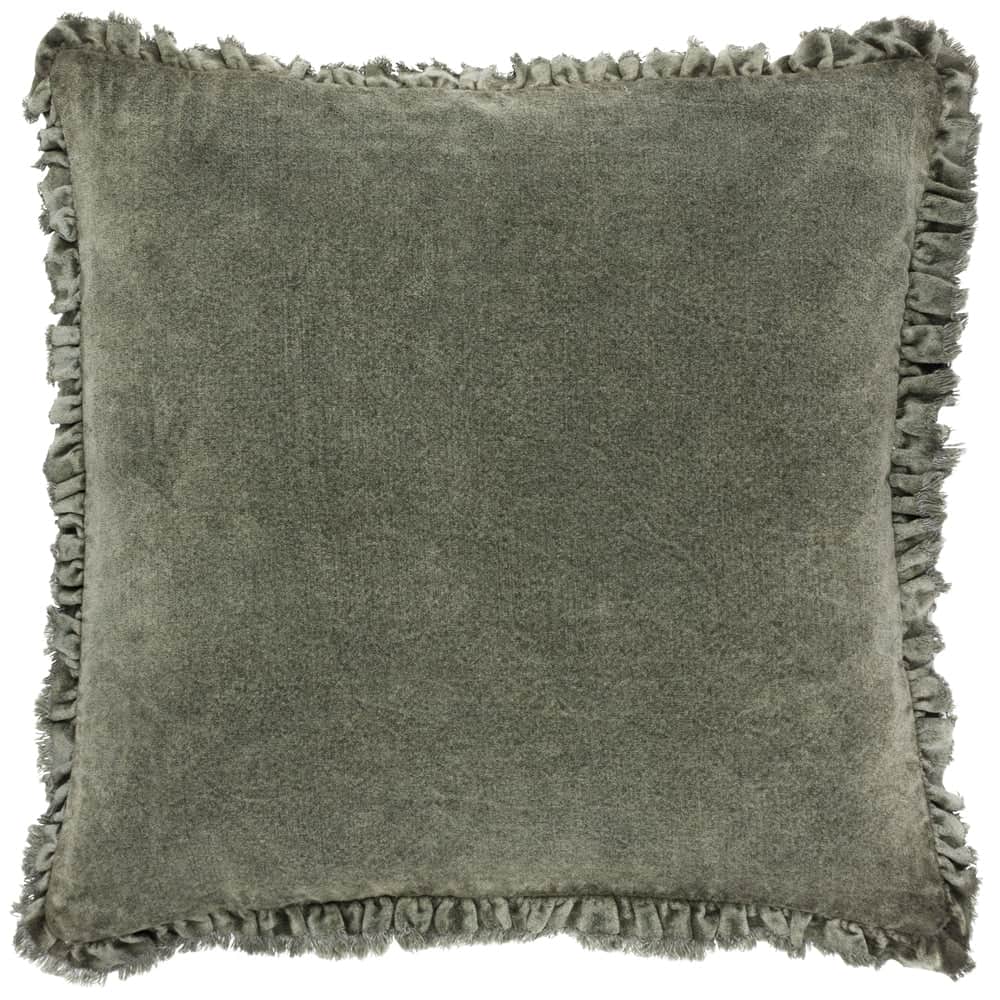 Yard (Riva Home) Cushions BERTIE WASHED COTTON VELVET CUSHION by Yard