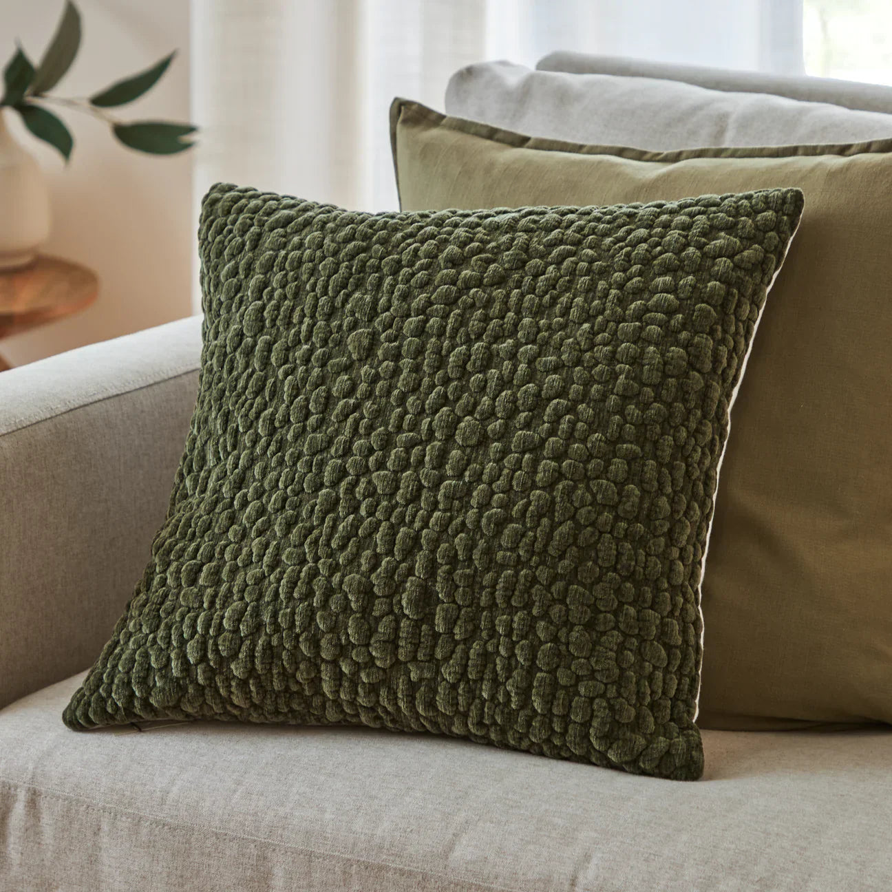 Yard (Riva Home) Cushions Lichen PEBBLE TEXTURED CHENILLE CUSHION by Yard.