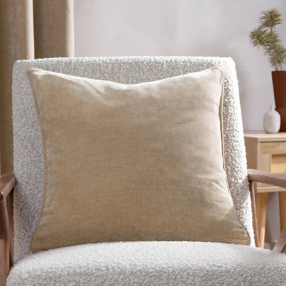 Yard (Riva Home) Cushions Natural HEAVY CHENILLE PIPED CUSHION (12 colours available)  by Yard