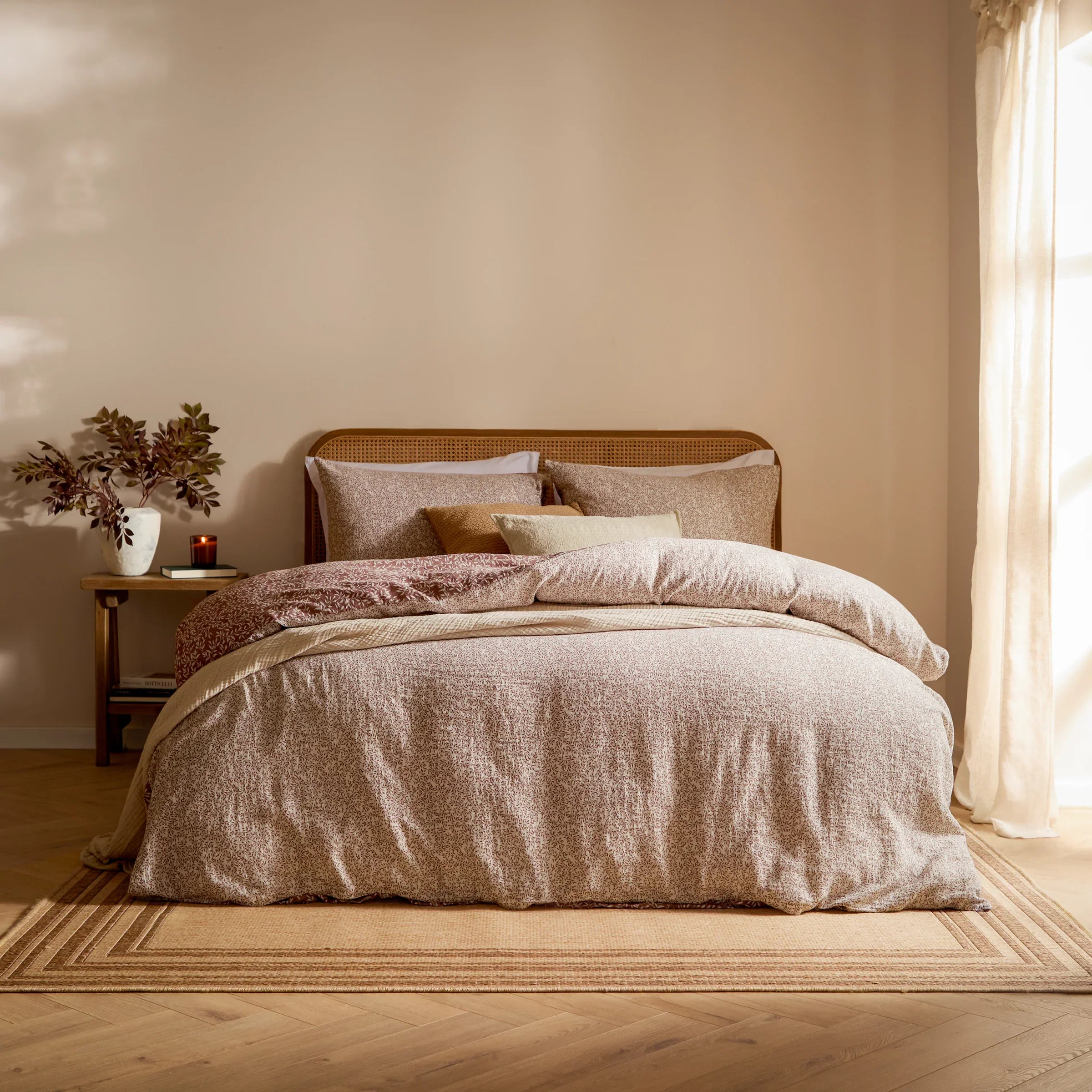 Yard (Riva Home) Duvet Cover set PERRIE LEAF MUSLIN 100% COTTON DUVET COVER SET by Yard