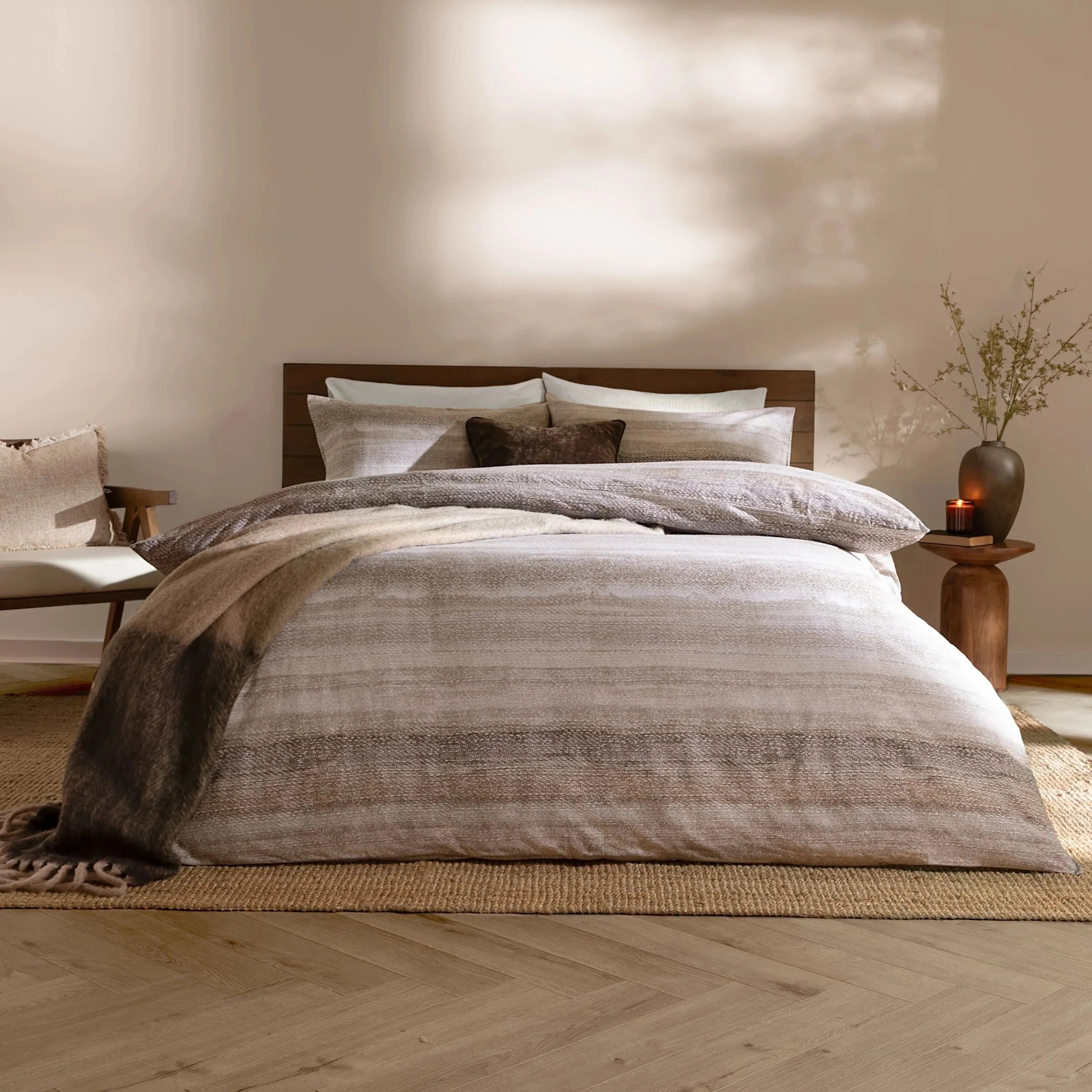 Yard (Riva Home) Duvet Cover set Swift Brushed Cotton Duvet Cover Set Natural by Yard