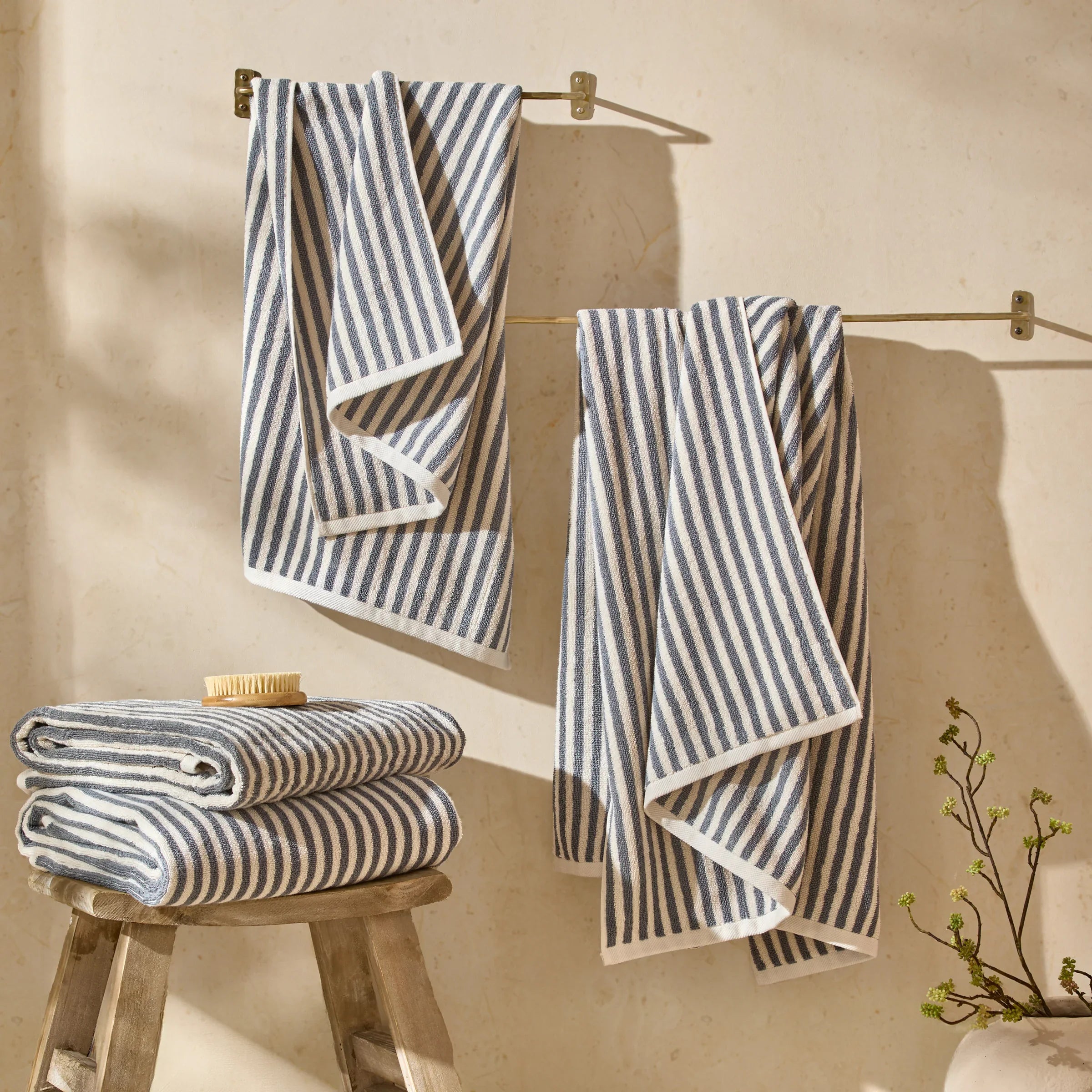 Yard (Riva Home) Home Accessories HEBDEN STRIPED COTTON TOWELS COLLECTION by Yard