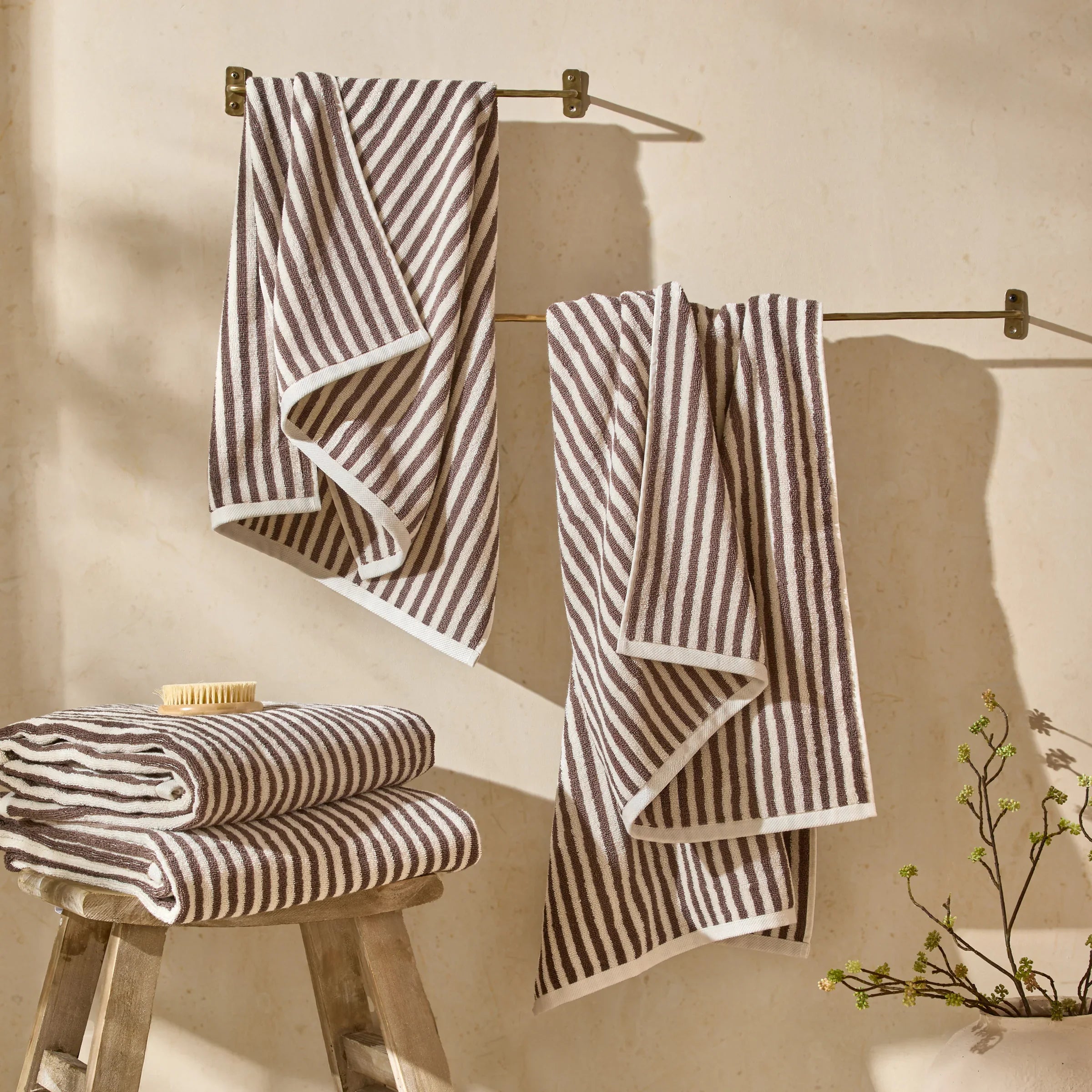 Yard (Riva Home) Home Accessories HEBDEN STRIPED COTTON TOWELS COLLECTION by Yard