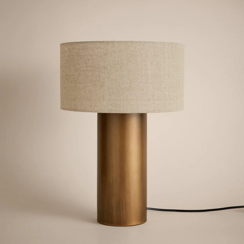 FINN TALL TABLE LAMP – AGED BRASS, ESPRESSO BROWN, OLIVE & SANDSTONE by Yard