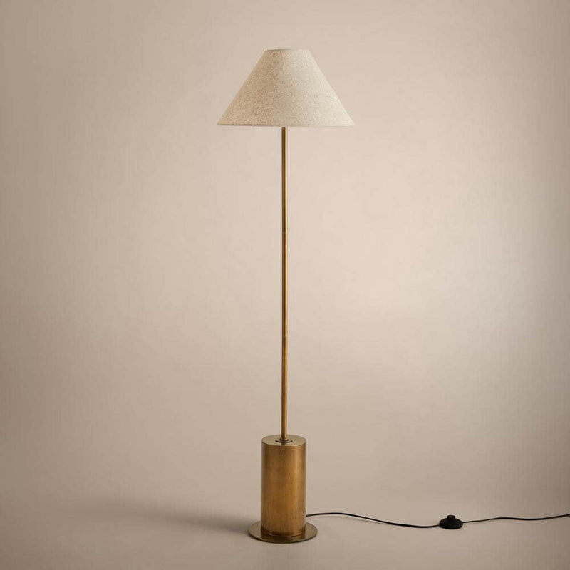 FINN TALL WIRED FLOOR LAMP  – AGED BRASS, ESPRESSO BROWN, OLIVE & SANDSTONE by Yard