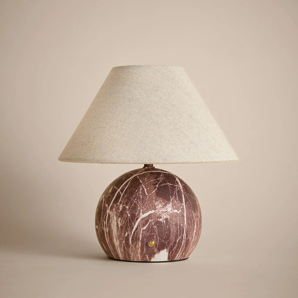Yard (Riva Home) Lamp AUSTELL ROUND TABLE LAMP – ROSSO, ESPRESSO BROWN & SAND by Yard