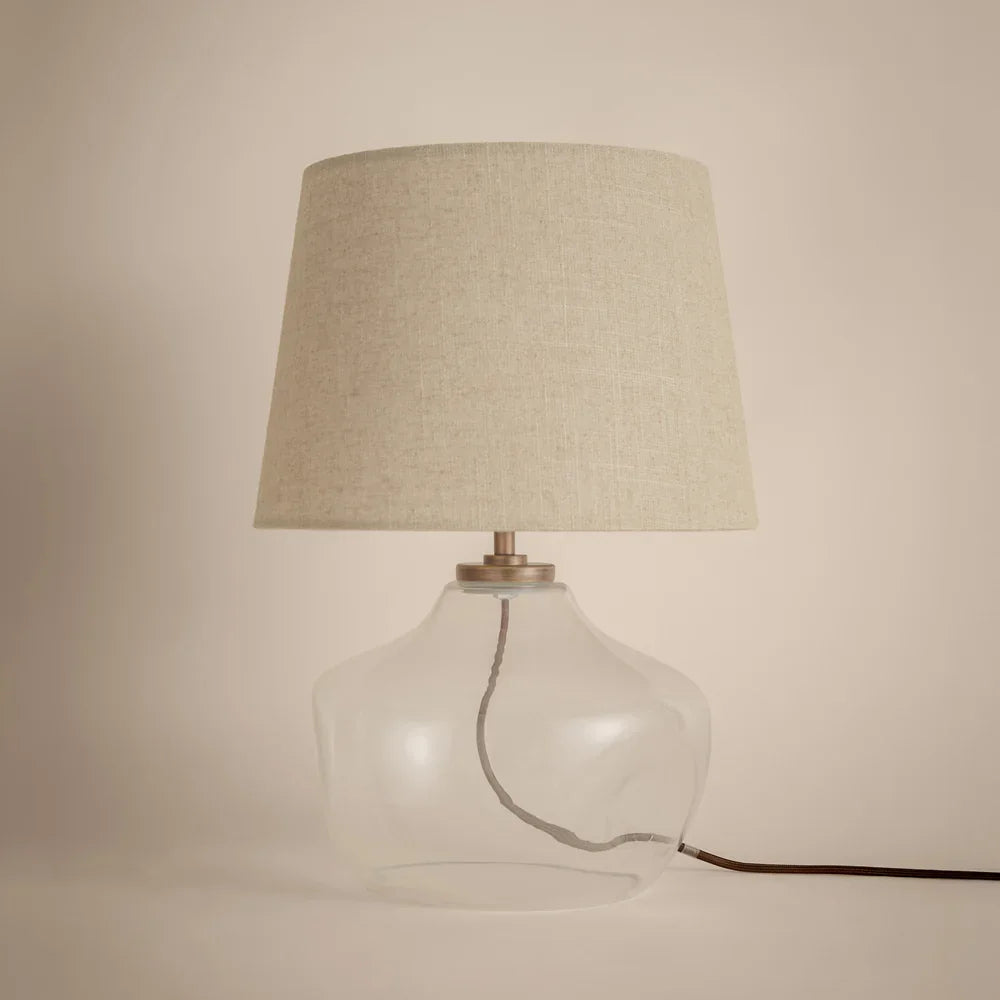 Yard (Riva Home) Lamp Clear PENRYN GLASS WIRED TABLE LAMP – CLEAR, MOSS & SMOKED BROWN by Yard