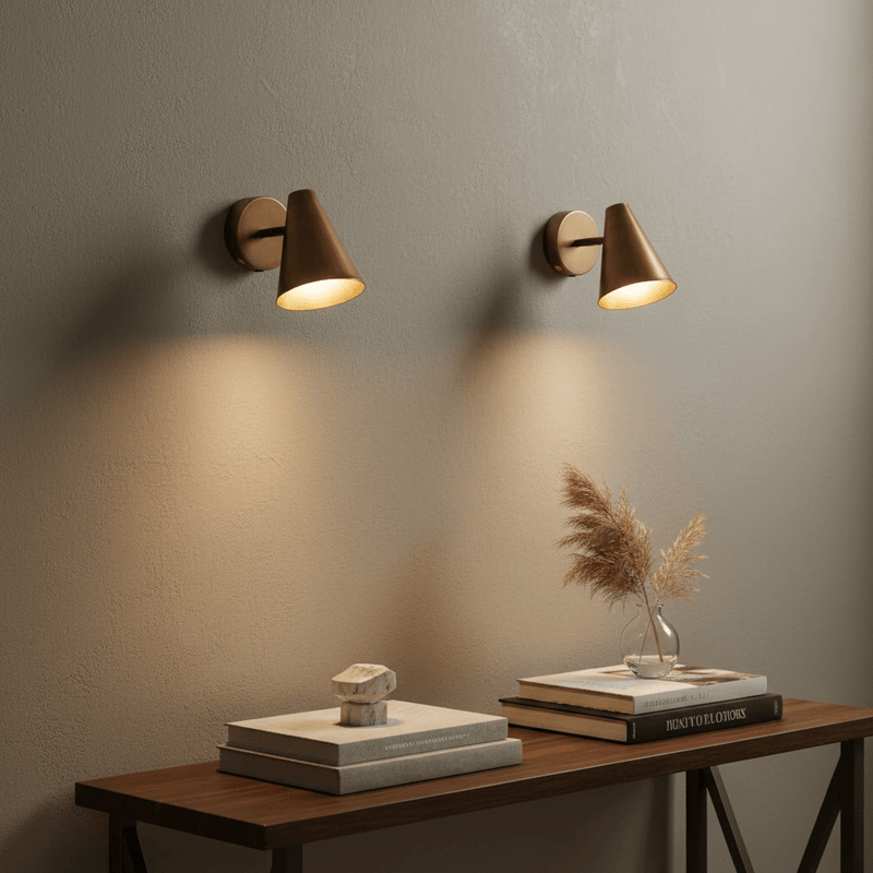 FINN NARROW RECHARGEABLE WALL LIGHT – AGED BRASS by Yard