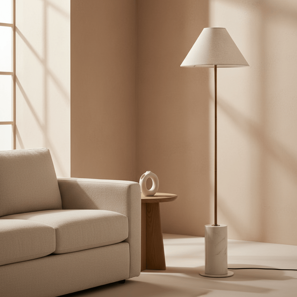 Yard (Riva Home) Lamp FINN TALL WIRED FLOOR LAMP  – AGED BRASS, ESPRESSO BROWN, OLIVE & SANDSTONE by Yard