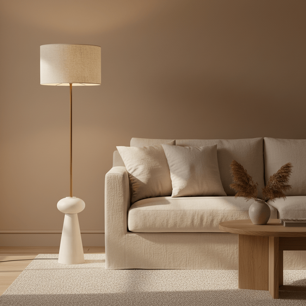 Yard (Riva Home) Lamp HELSTON WIRED FLOOR LAMP – ESPRESSO BROWN, OLIVE & SANDSTONE by Yard