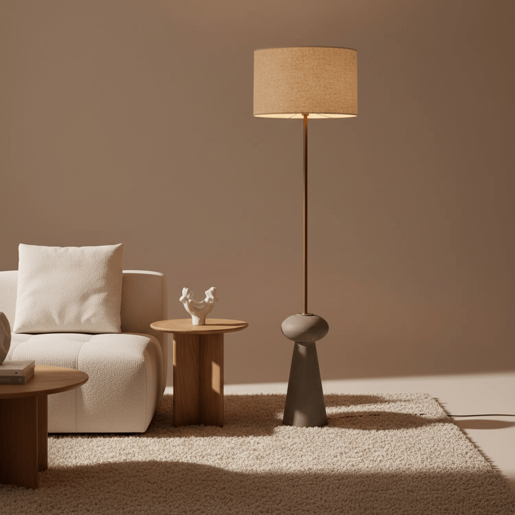 Yard (Riva Home) Lamp HELSTON WIRED FLOOR LAMP – ESPRESSO BROWN, OLIVE & SANDSTONE by Yard