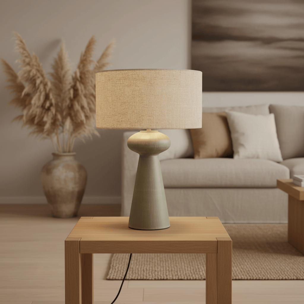 Yard (Riva Home) Lamp HELSTON WIRED TABLE LAMP – ESPRESSO BROWN, OLIVE & SANDSTONE by Yard