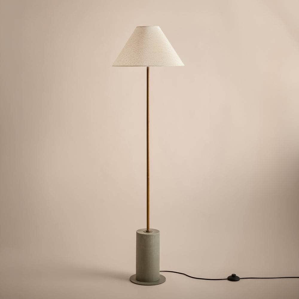 Yard (Riva Home) Lamp Olive FINN TALL WIRED FLOOR LAMP  – AGED BRASS, ESPRESSO BROWN, OLIVE & SANDSTONE by Yard