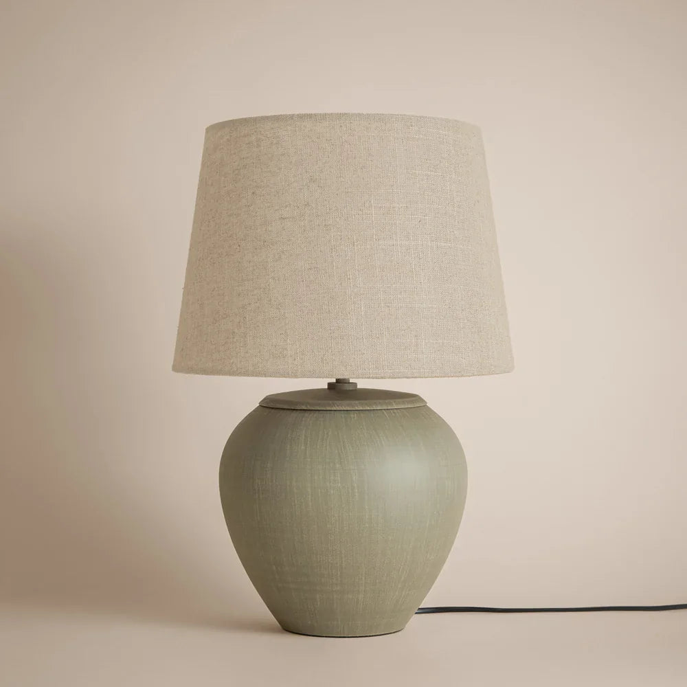 Yard (Riva Home) Lamp Olive HELSTON ROUND WIRED TABLE LAMP – ESPRESSO BROWN, OLIVE & SANDSTONE by Yard