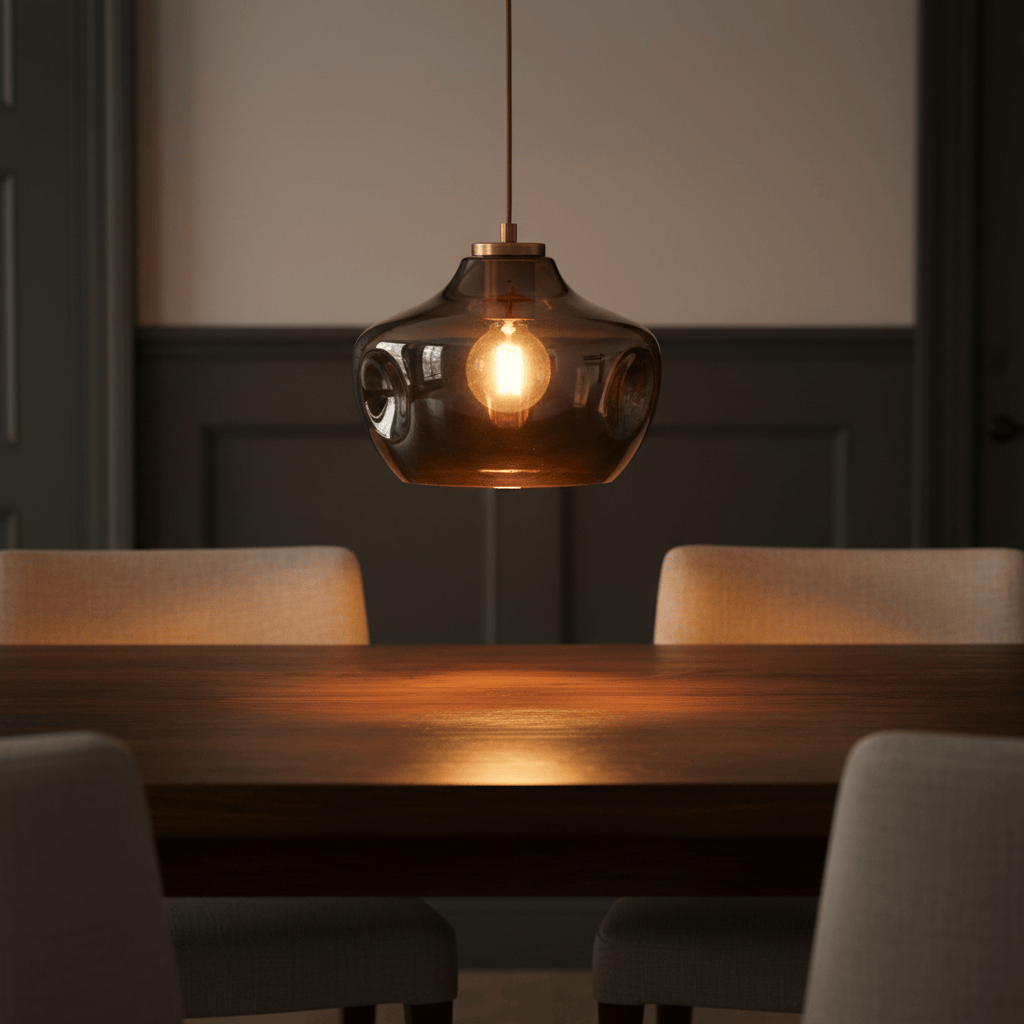 Yard (Riva Home) Lamp PENRYN GLASS PENDANT CEILING LIGHT – CLEAR, MOSS & SMOKED BROWN by Yard