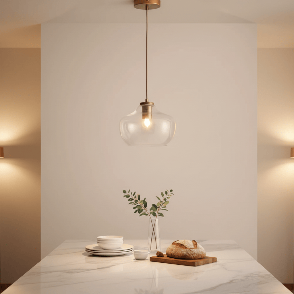 Yard (Riva Home) Lamp PENRYN GLASS PENDANT CEILING LIGHT – CLEAR, MOSS & SMOKED BROWN by Yard