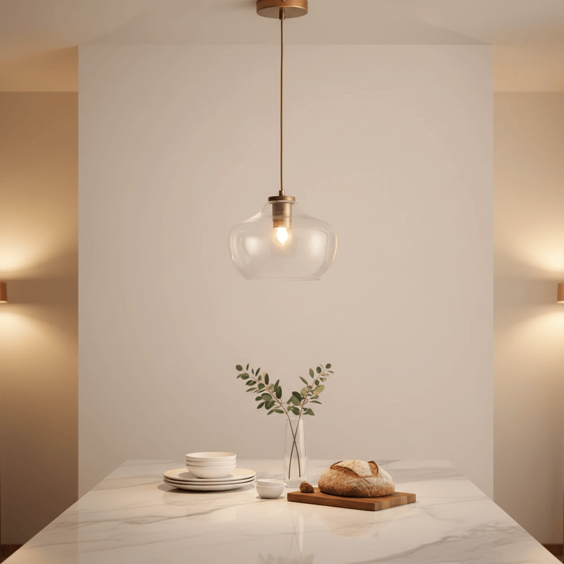 PENRYN GLASS PENDANT CEILING LIGHT – CLEAR, MOSS & SMOKED BROWN by Yard