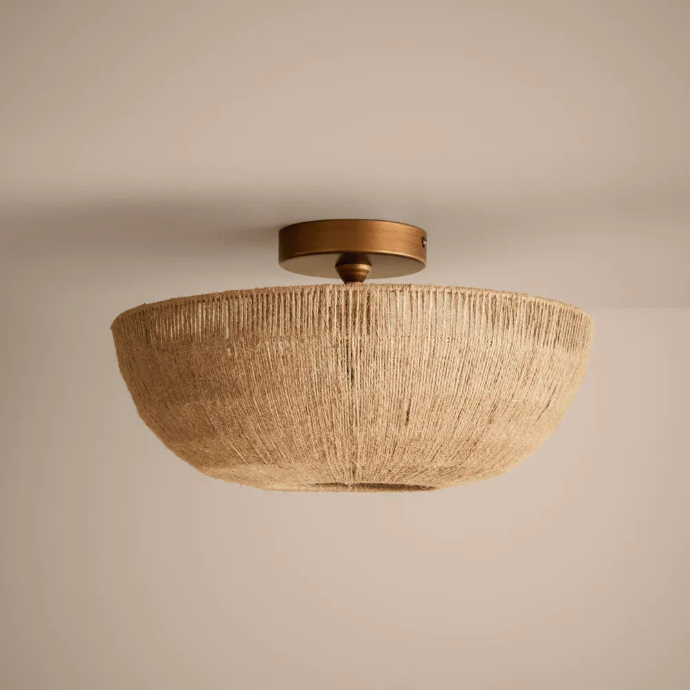Yard (Riva Home) Lamp PURBECK HEMP STRING CEILING LIGHT – LIGHT HEMP by Yard