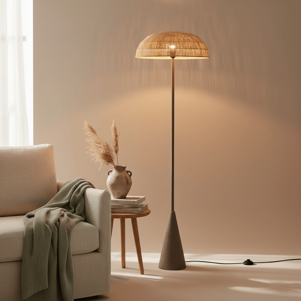 Yard (Riva Home) Lamp PURBECK HEMP STRING FLOOR LAMP – ESPRESSO BROWN by Yard
