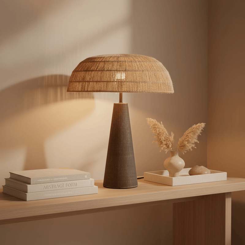 PURBECK HEMP STRING TABLE LAMP – ESPRESSO BROWN by Yard