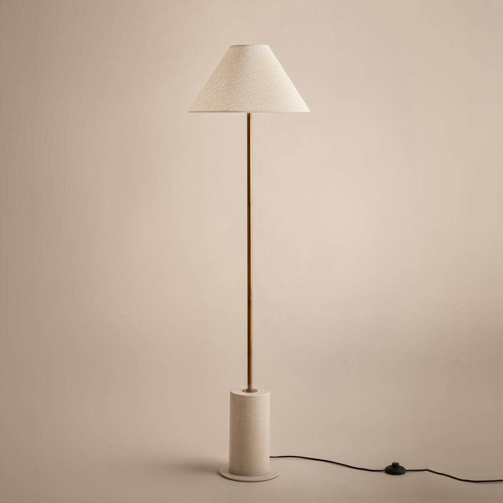 Yard (Riva Home) Lamp Sandstone FINN TALL WIRED FLOOR LAMP  – AGED BRASS, ESPRESSO BROWN, OLIVE & SANDSTONE by Yard