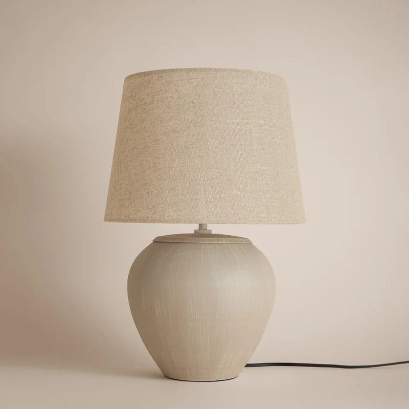 HELSTON ROUND WIRED TABLE LAMP – ESPRESSO BROWN, OLIVE & SANDSTONE by Yard