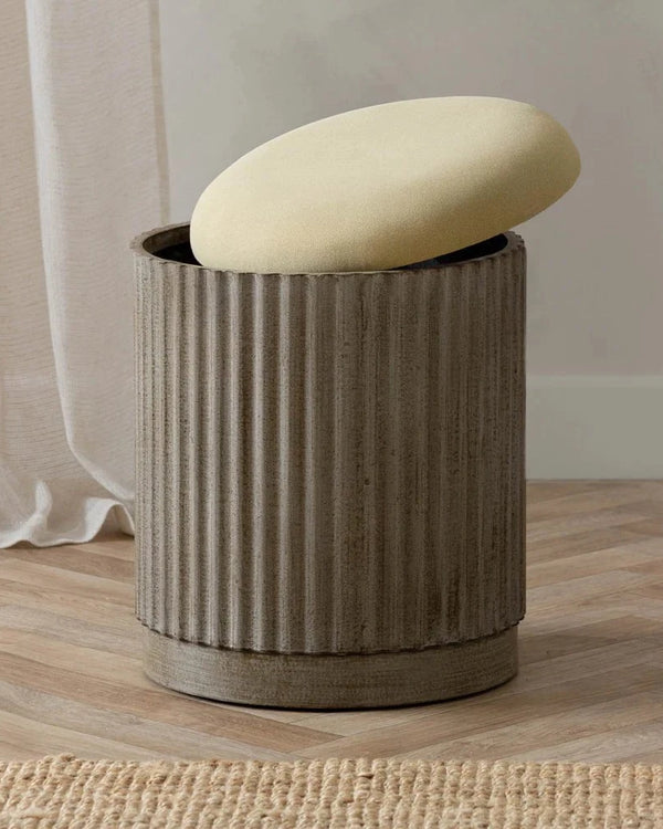 Yard Hadden Storage Footstool Eucalyptus