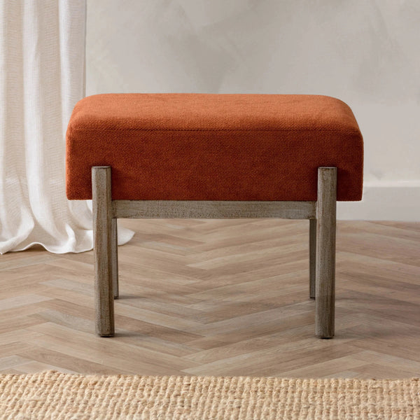 Yard Trenton Wooden Footstool Pecan