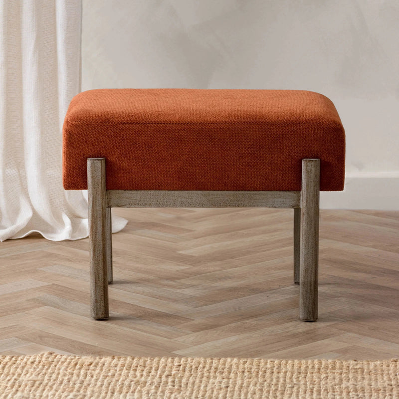 Yard Trenton Wooden Footstool Pecan