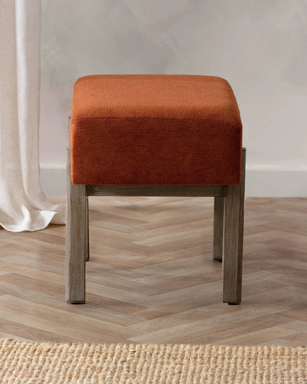 Yard Trenton Wooden Footstool Pecan