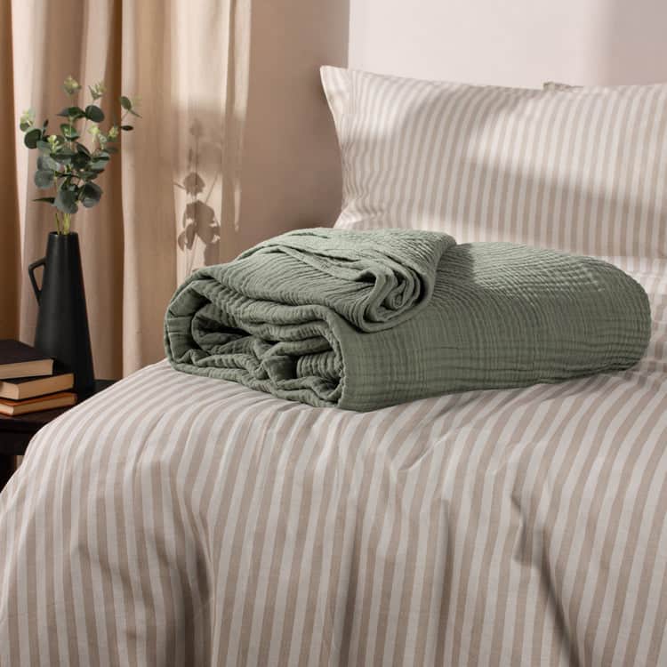 Yard (Riva Home) Throw Eucalyptus LARK MUSLIN COTTON THROW by Yard