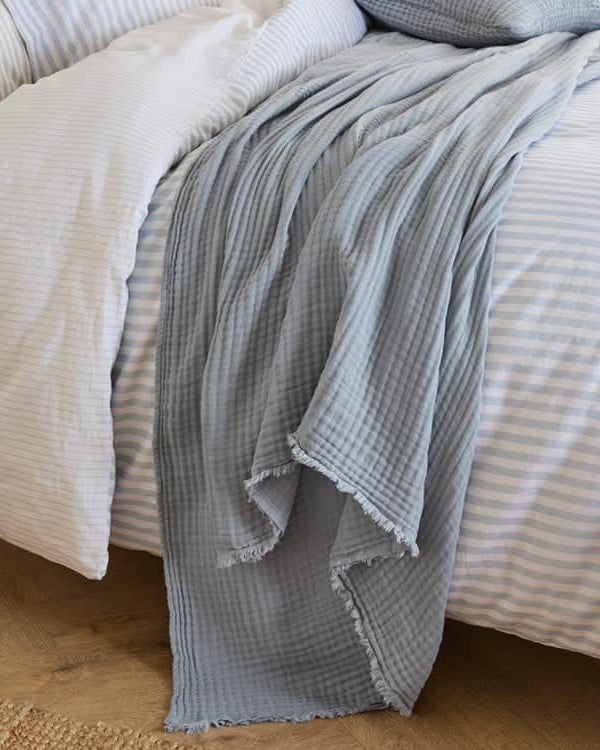 LARK MUSLIN COTTON THROW by Yard