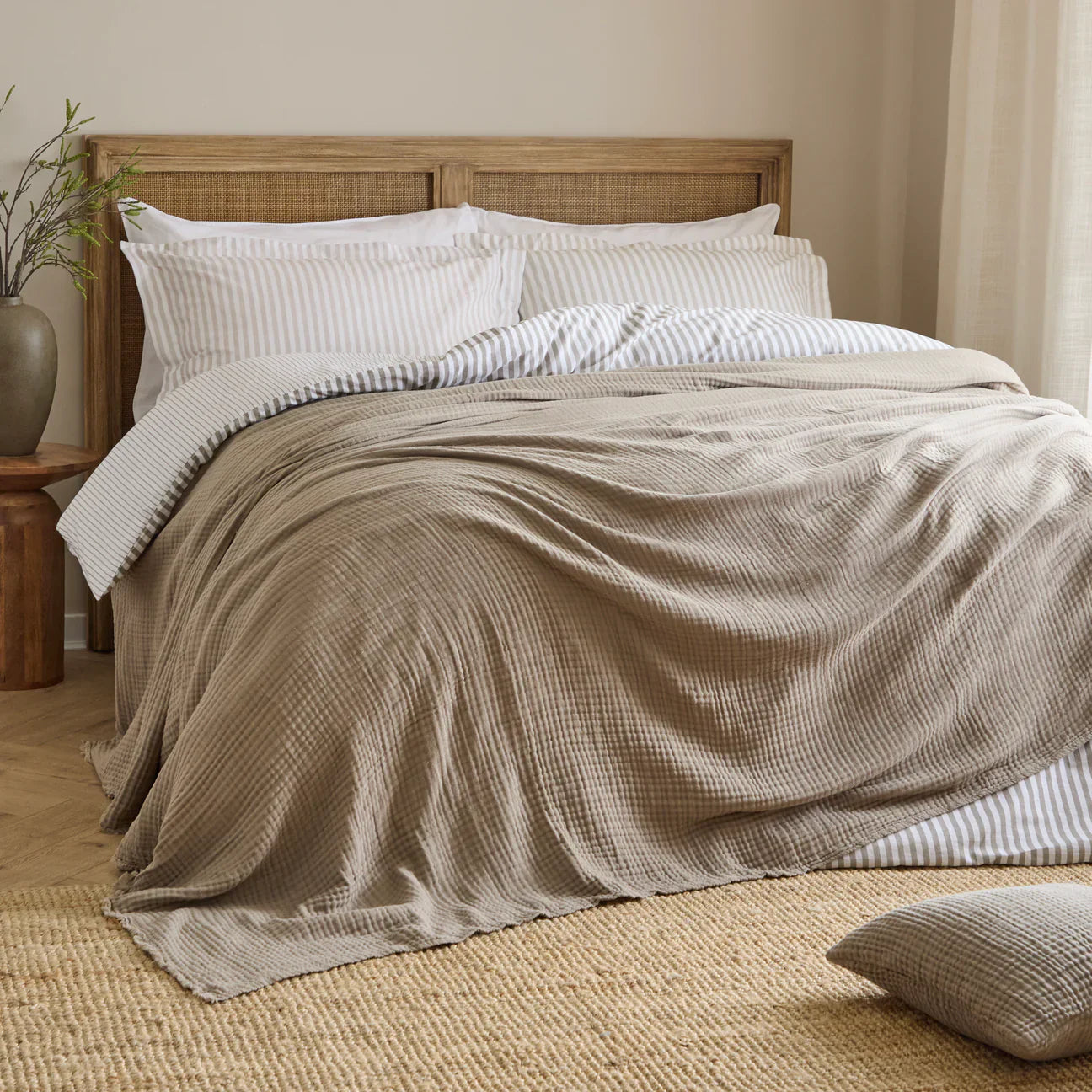 Yard (Riva Home) Throw Mole LARK MUSLIN COTTON OVERSIZED THROW by Yard