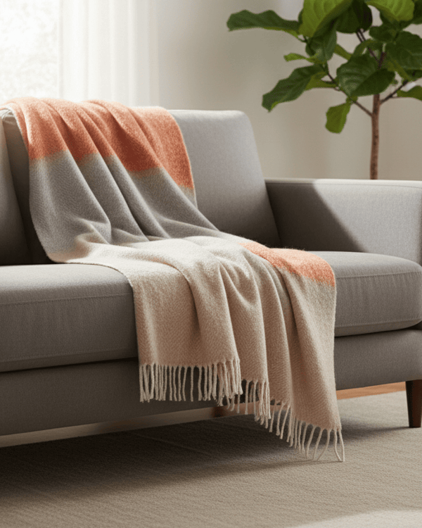 Rawton Ombre Throw Brick/Flint by Yard