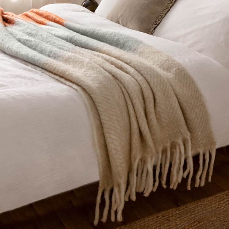 Rawton Ombre Throw Brick/Flint by Yard