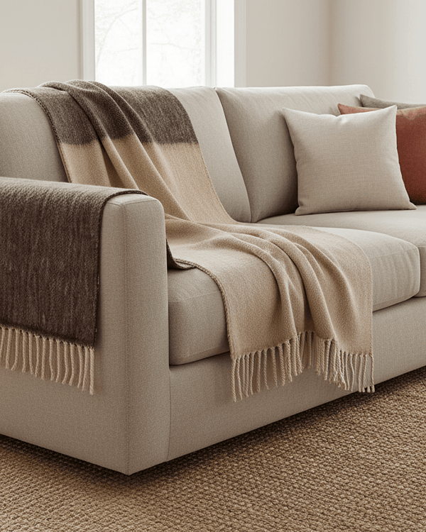 Rawton Ombre Throw Flint/Black by Yard