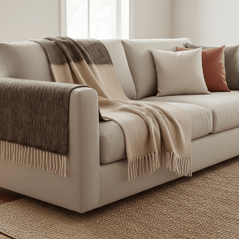 Rawton Ombre Throw Flint/Black by Yard