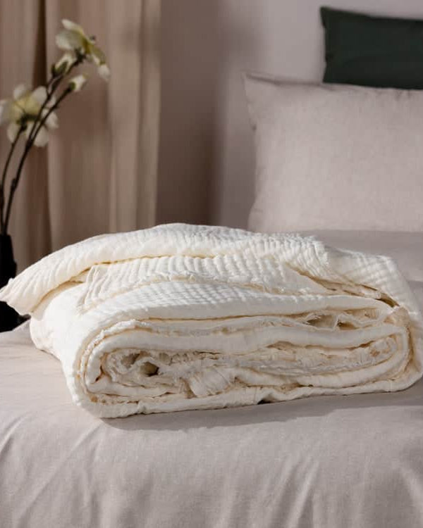 LARK MUSLIN COTTON THROW by Yard