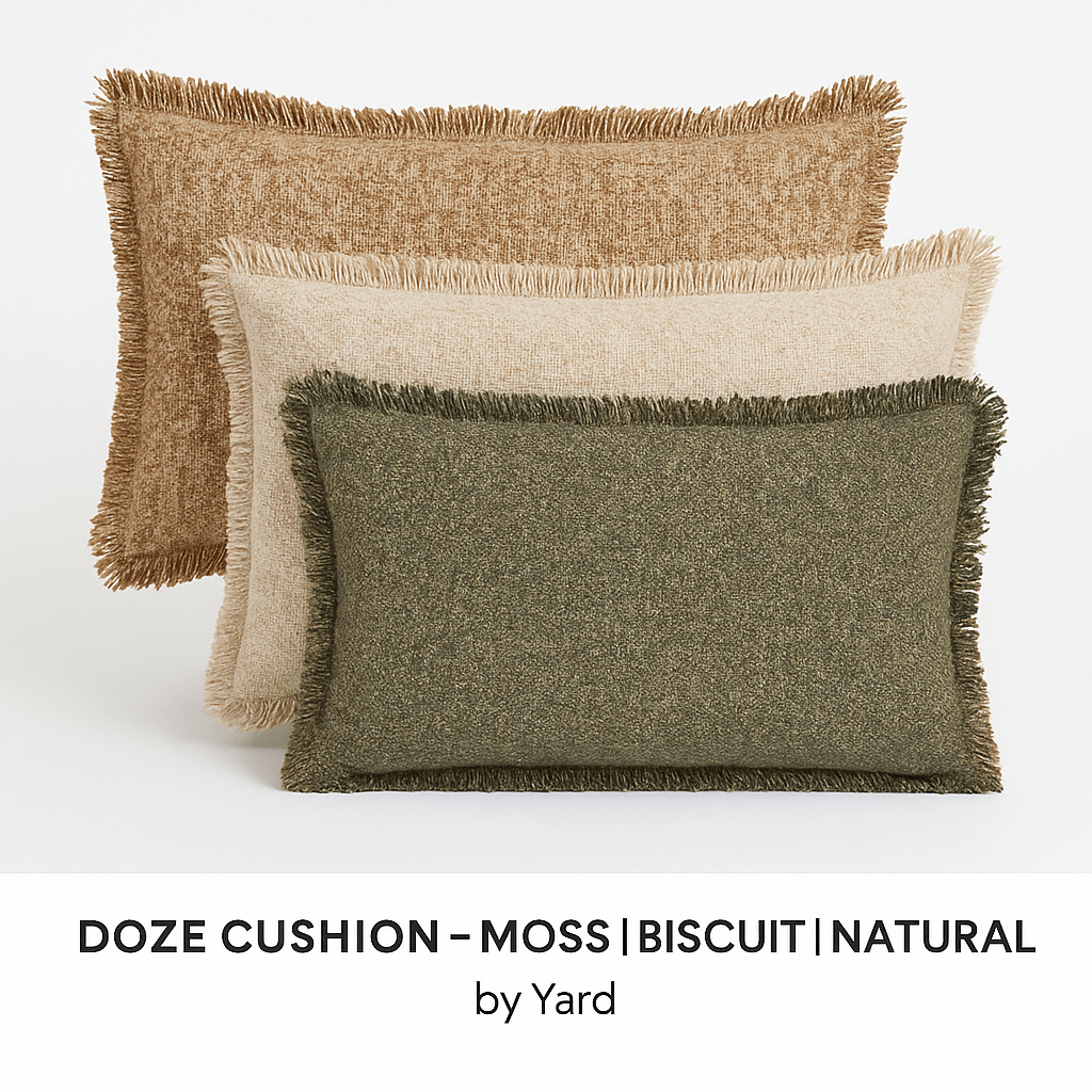 Yard (Riva Home) Yard Cushion DOZE CUSHION – MOSS | BISCUIT | NATURAL by Yard