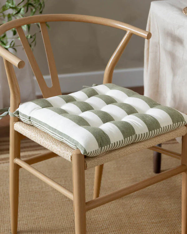 HAYLE 2-PACK STRIPED COTTON SEAT PAD CUSHIONS by Yard