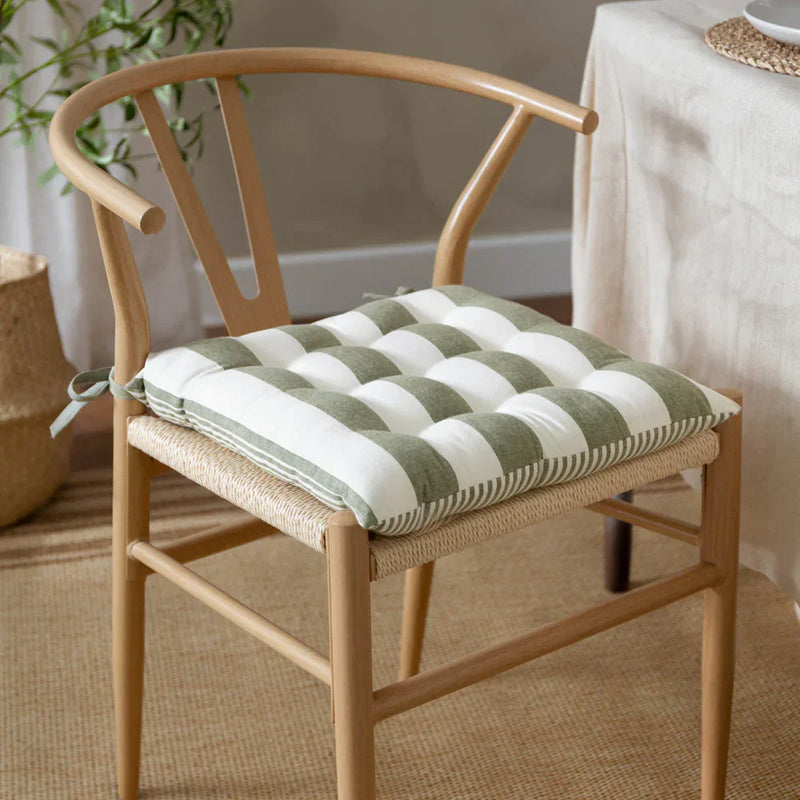 HAYLE 2-PACK STRIPED COTTON SEAT PAD CUSHIONS by Yard