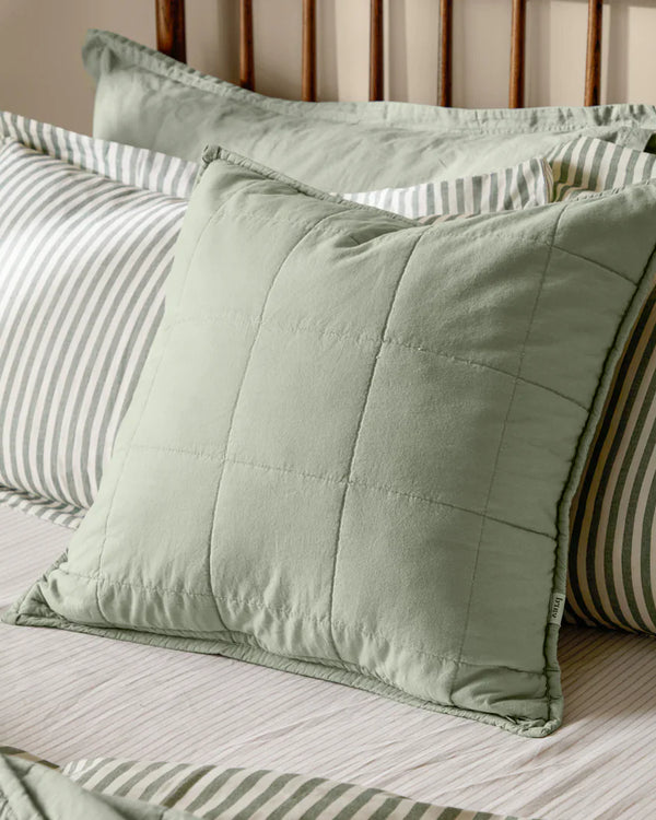 HEBDEN QUILTED WASHED COTTON CUSHION by Yard
