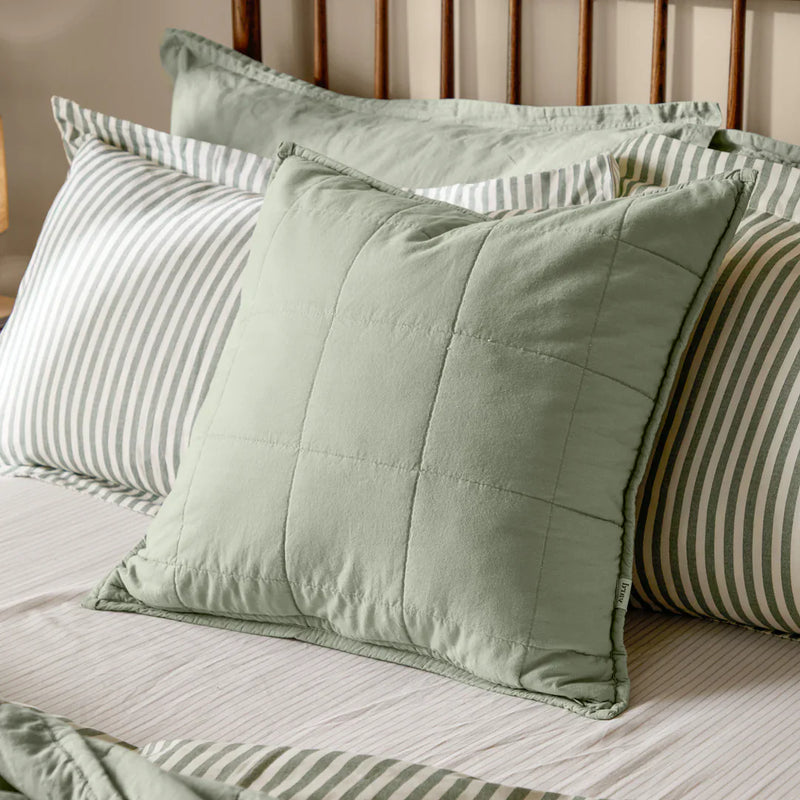 HEBDEN QUILTED WASHED COTTON CUSHION by Yard