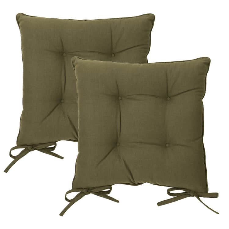 Yard (Riva Home) Yard Cushion Lichen SLUB COTTON 2 PACK SEAT PADS by Yard