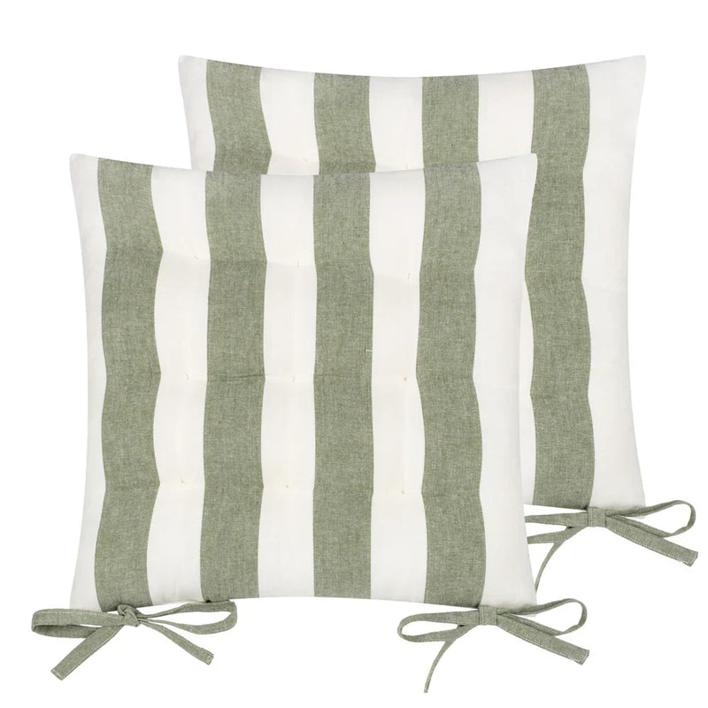 HAYLE 2-PACK STRIPED COTTON SEAT PAD CUSHIONS by Yard