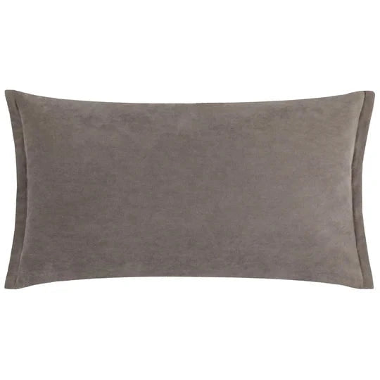 Yard (Riva Home) Yard Cushion Yard Merton Square or Rectangular Velvet Cushion Taupe