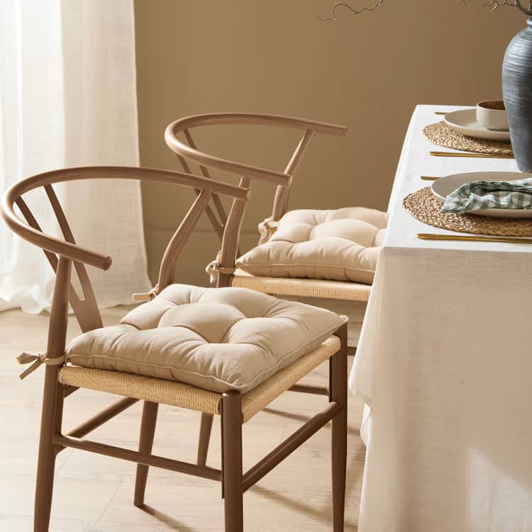 Yard (Riva Home) Yard Cushion SLUB COTTON 2 PACK SEAT PADS by Yard