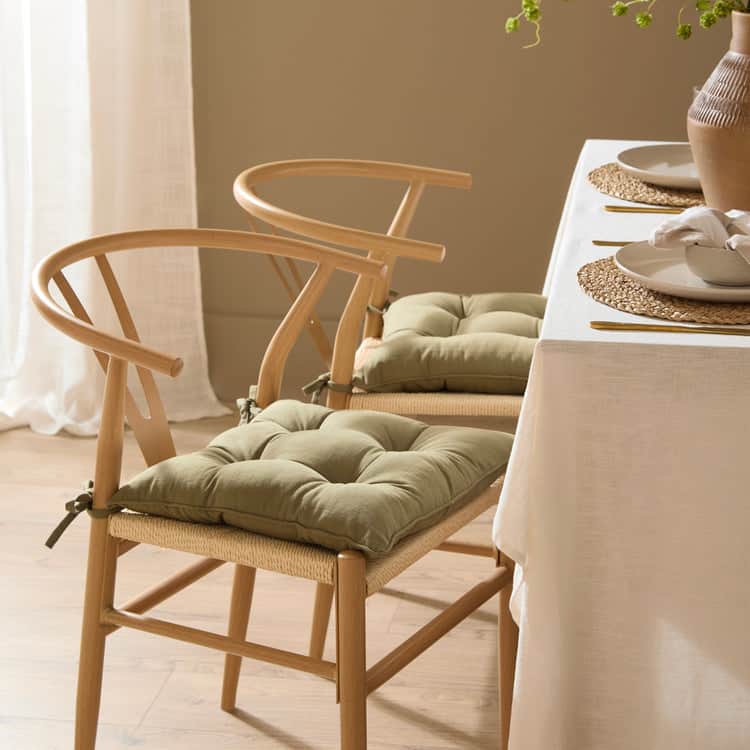 Yard (Riva Home) Yard Cushion SLUB COTTON 2 PACK SEAT PADS by Yard